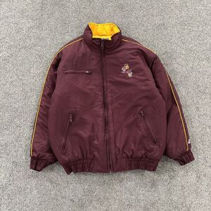 Vintage 90s Logo Athletic ASU Sun Devils Puffer Jacket Maroon - Men's Size Large